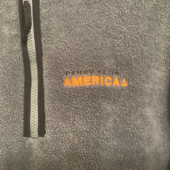 Perry Ellis fleece 1/4 zip sweater jacket - Picture 3 of 4